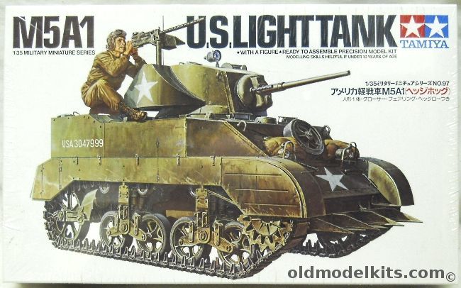 Tamiya 1/35 M5A1 US Light Tank, 35097 plastic model kit